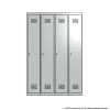 White 1 Door Locker 1800H x 300W x 450D Bank of 4