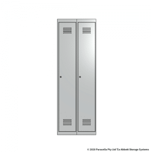 White 1 Door Locker 1800H x 300W x 450D Bank of 2