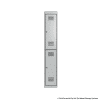 White 2 Door Locker 1800H x 300W x 450D Single