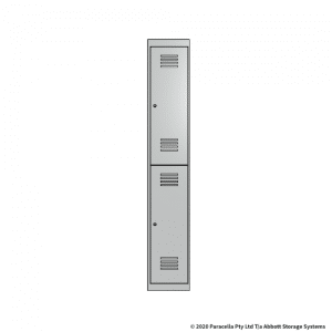 White 2 Door Locker 1800H x 300W x 450D Single