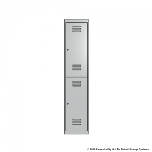 White 2 Door Locker 1800H x 375W x 450D Single