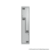 White 2 Door Stepped Locker 1800H x 375W x 450D Single