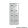 White 4 Door Locker 1800H x 375W x 450D Bank of 2