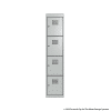 White 4 Door Locker 1800H x 375W x 450D Single