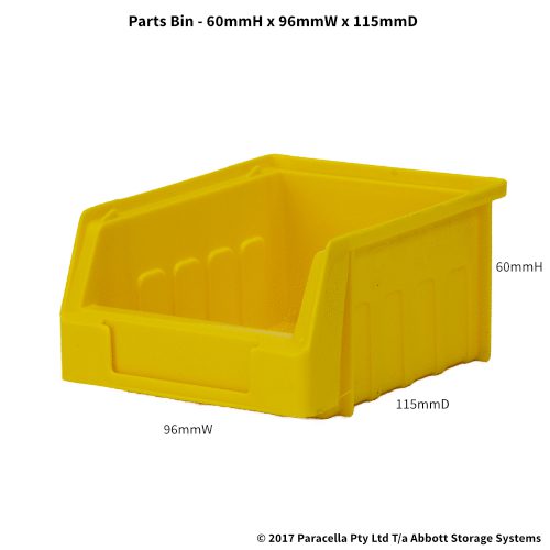 PL30030 Parts Bin Metro 96w x 115d x 60h Yellow
