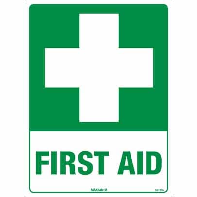 WS15013 - Safety Sign 450 x 300mm - Metal - First Aid