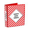 Red and White SDS Binder
