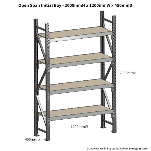 Open Span OS42610 2000H 1200W 450D Particle Board Initial