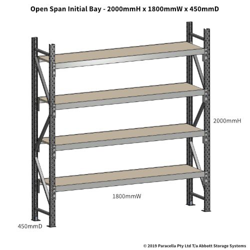 Open Span OS42630 2000H 1800W 450D Particle Board Initial