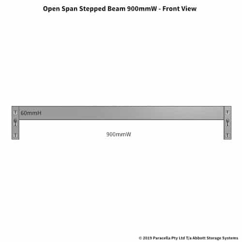 Open Span 900W Stepped Beam - Front View
