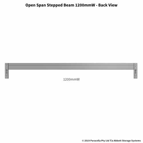 Long Span 1200W Stepped Beam - Back View