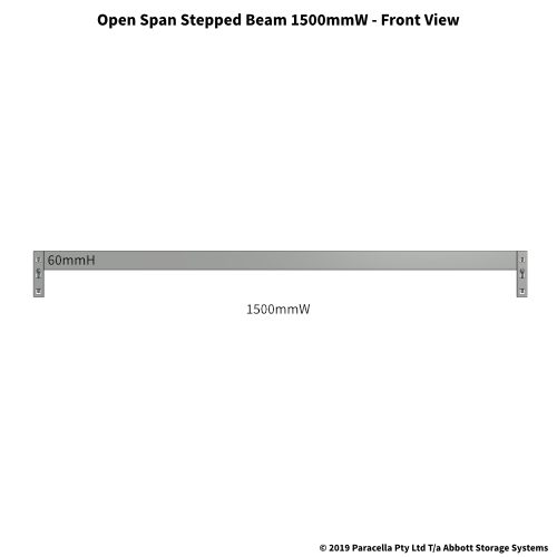 Long Span 1500W Stepped Beam - Front View