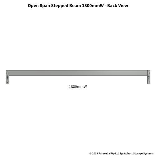 Long Span 1800W Stepped Beam - Back View