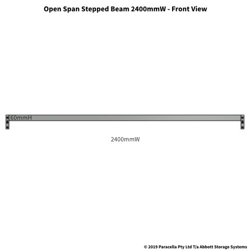 Long Span 2400W Stepped Beam - Front View
