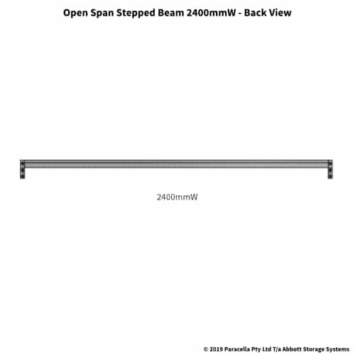 Long Span 2400W Stepped Beam - Back View