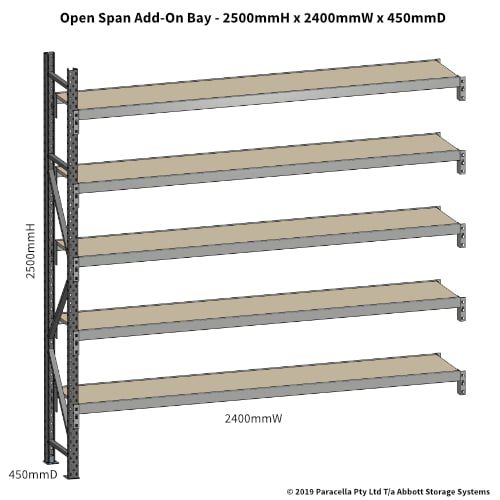 Open Span OS42720 2500H 2400W 450D Particle Board Add-On