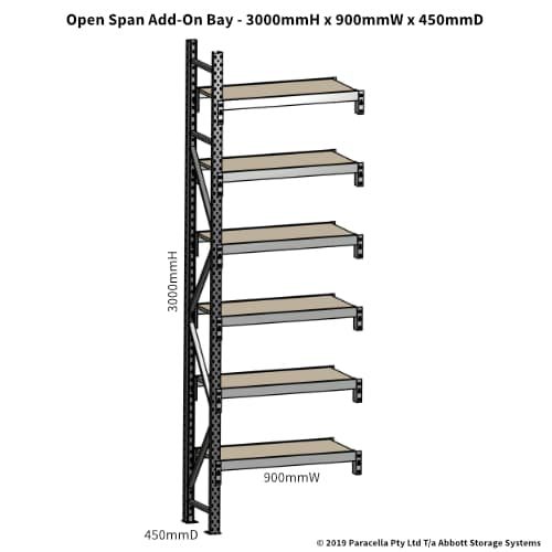 Open Span OS42719 3000H 900W 450D Particle Board Add-On