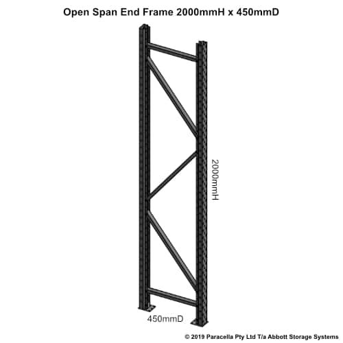 2000H x 450D Long Span End Frame