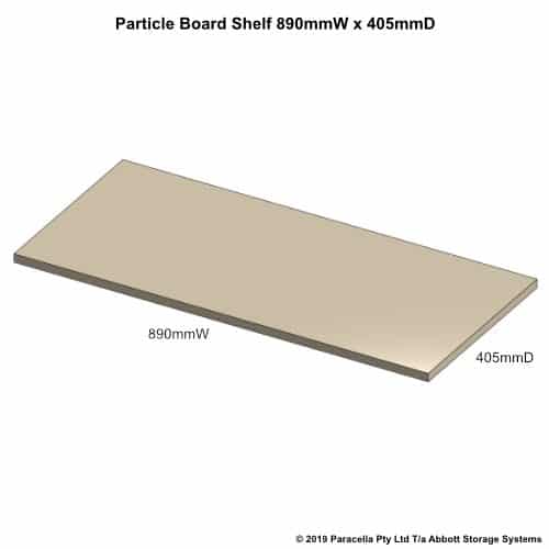 890W x 405D Particle Board Shelf