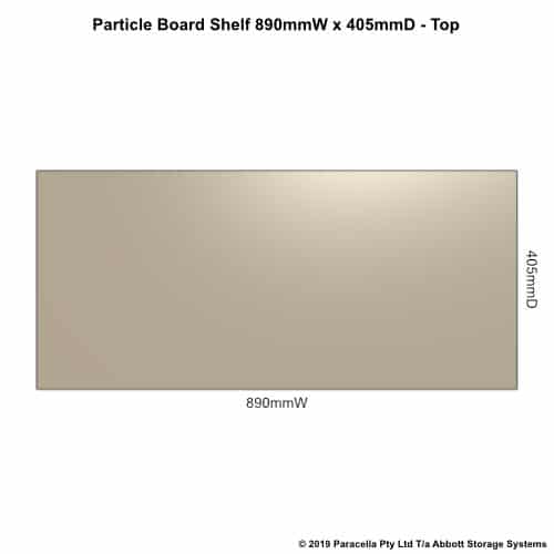 Particle Board Shelf 405D x 890W - Top