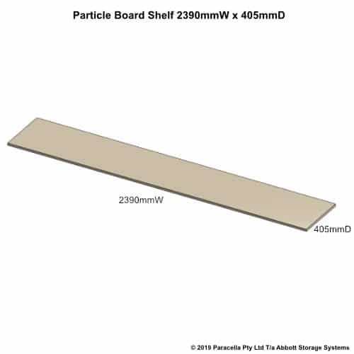 2390W x 405D Particle Board Shelf
