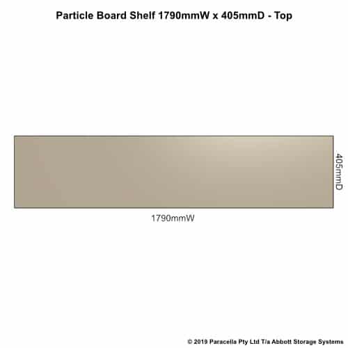Particle Board Shelf 405D x 1790W - Top