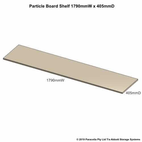 1790W x 405D Particle Board Shelf