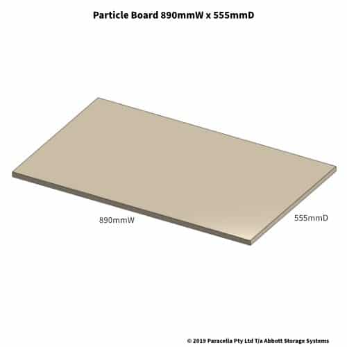 890W x 555D Particle Board Shelf
