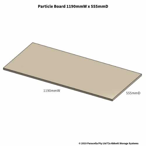 1190W x 555D Particle Board Shelf