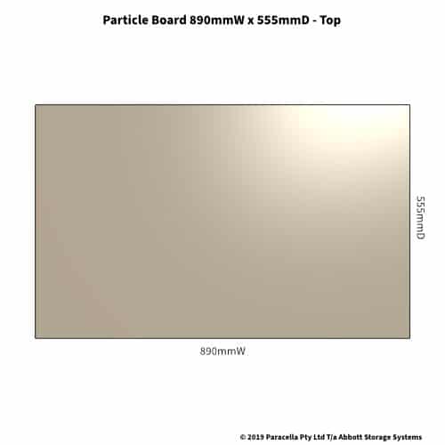 Particle Board Shelf 555D x 890W - Top