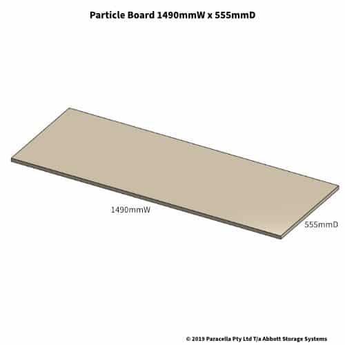 1490W x 555D Particle Board Shelf