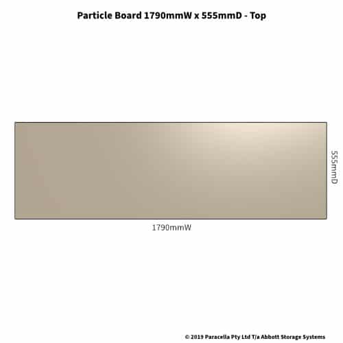 Particle Board Shelf 555D x 1780W - Top