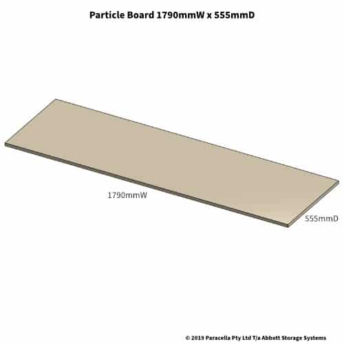 1790W x 555D Particle Board Shelf