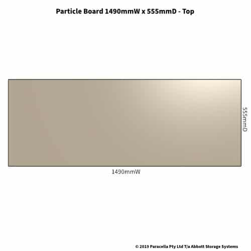 Particle Board Shelf 555D x 1490W - Top