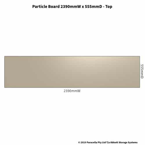 Particle Board Shelf 555D x 2390W - Top