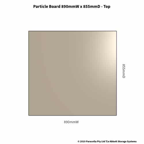 Particle Board Shelf 890D x 890W - Top