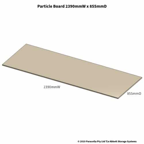 2390W x 855D Particle Board Shelf