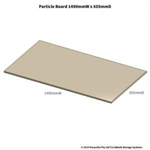 1490W x 855D Particle Board Shelf