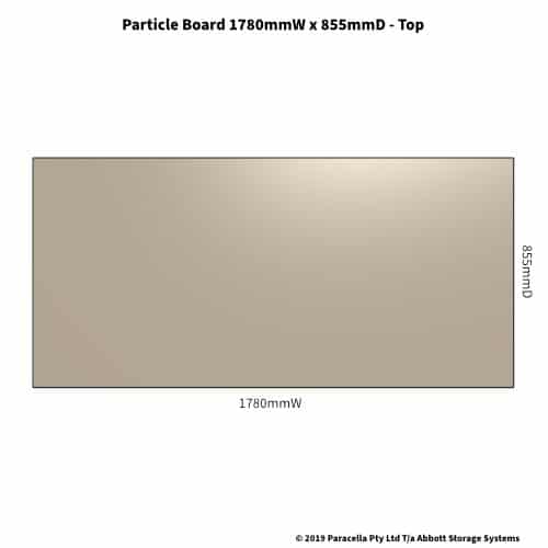 Particle Board Shelf 855D x 1790W - Top