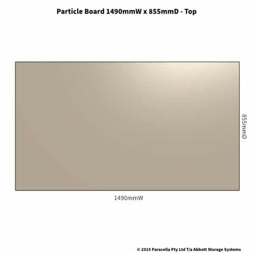 Particle Board Shelf 855D x 1490W - Top