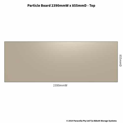 Particle Board Shelf 855D x 2390W - Top