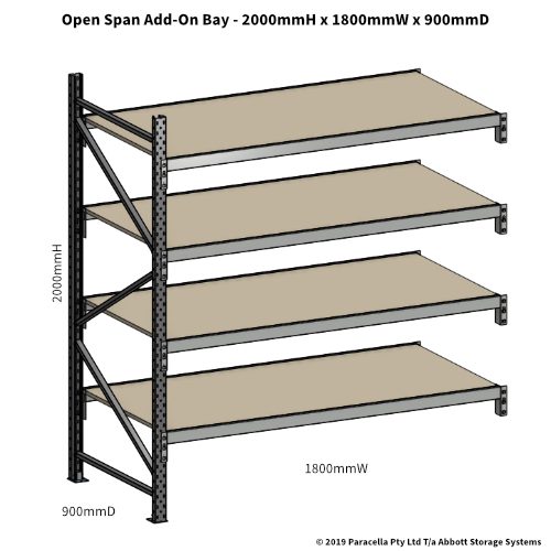 Open Span OS42998 2000Hx1800Wx900D Add-On Bay