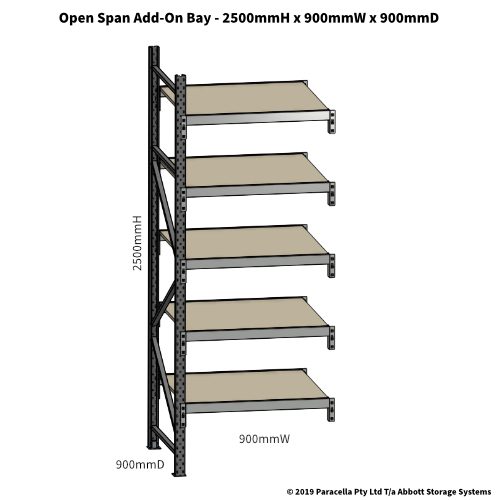 Open Span OS42039 2500Hx900Wx900D Add-On Bay