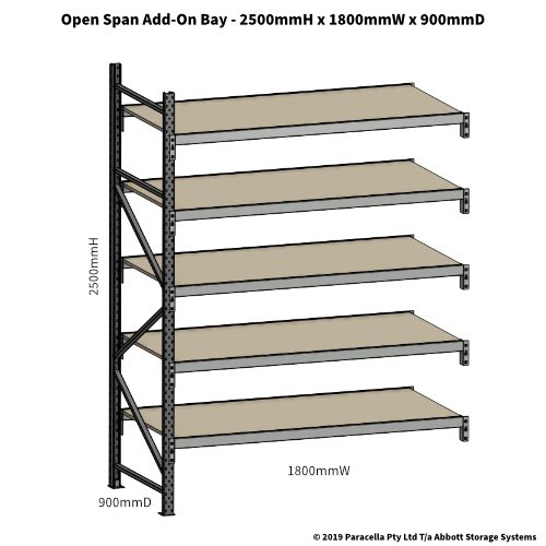 Open Span OS42059 2500Hx1800Wx900D Add-On Bay