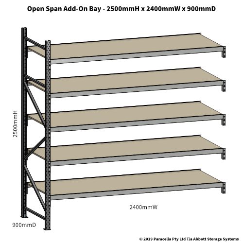 Open Span OS42079 2500Hx2400Wx900D Add-On Bay