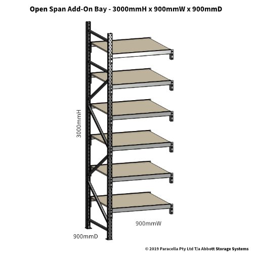 Open Span OS42099 3000Hx900Wx900D Add-On Bay