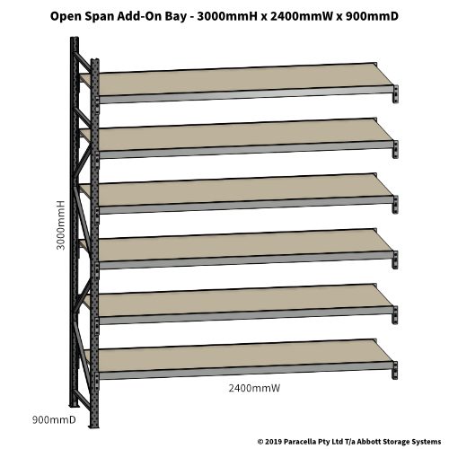 Open Span OS42961 3000Hx2400Wx900D Add-On Bay