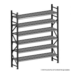 3000H 2400W 600D Steel Shelf Panels Initial