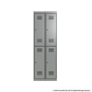 Grey 2 Door Locker 1800H x 300W x 450D Bank of 2