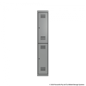 Grey 2 Door Locker 1800H x 300W x 450D Single